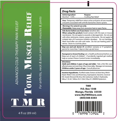 TOTAL MUSCLE RELIEF 4oz tube - TOTAL MUSCLE RELIEF 4oz tube